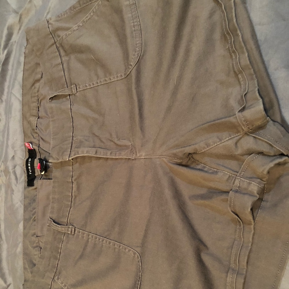 Grey mid thigh shorts